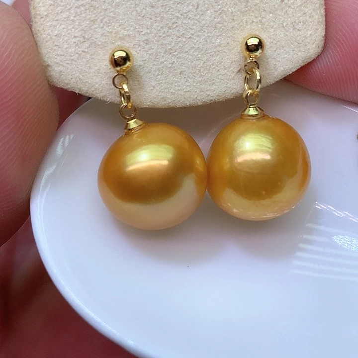 银S925镶嵌耳饰淡水珍珠