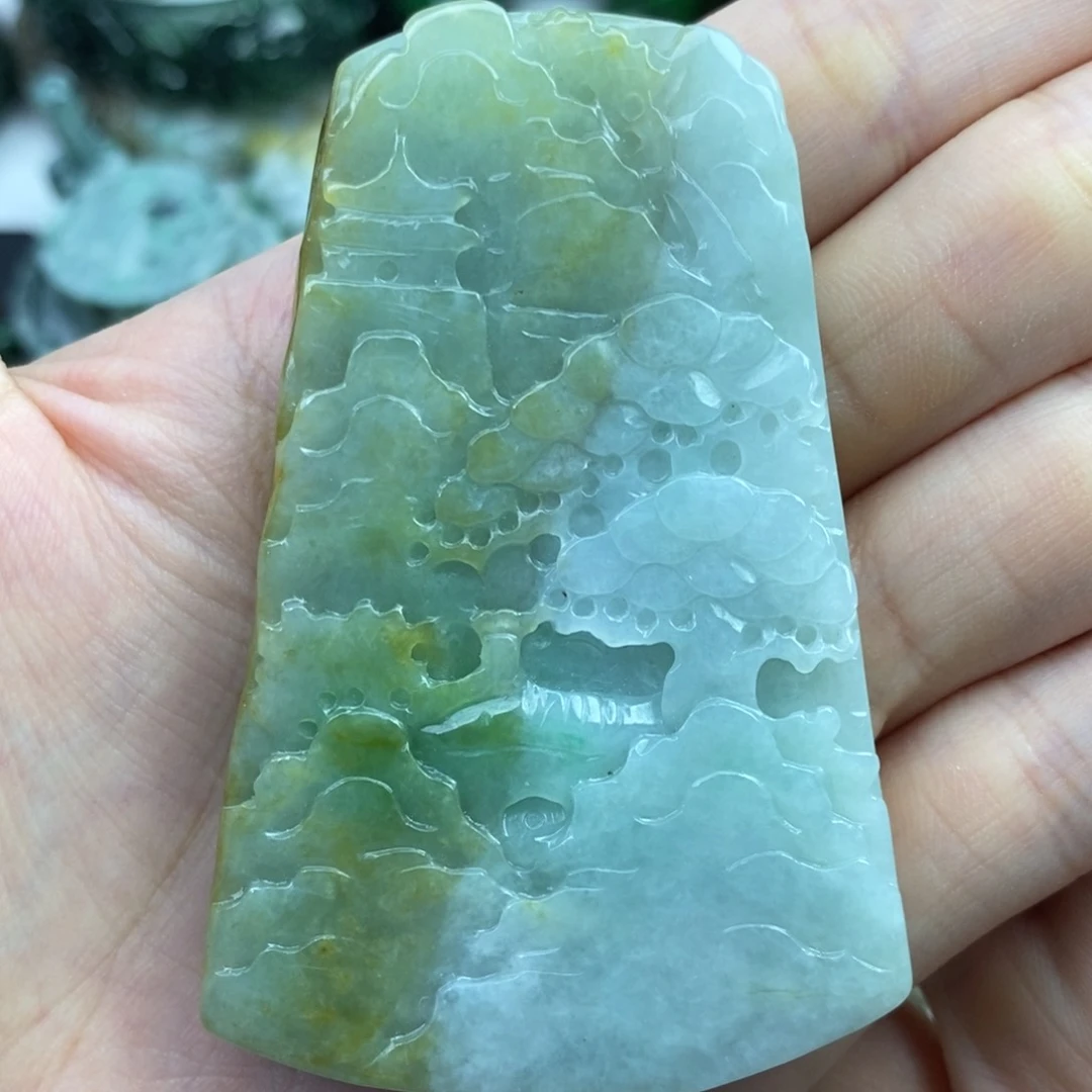 颈饰未镶嵌翡翠吊坠