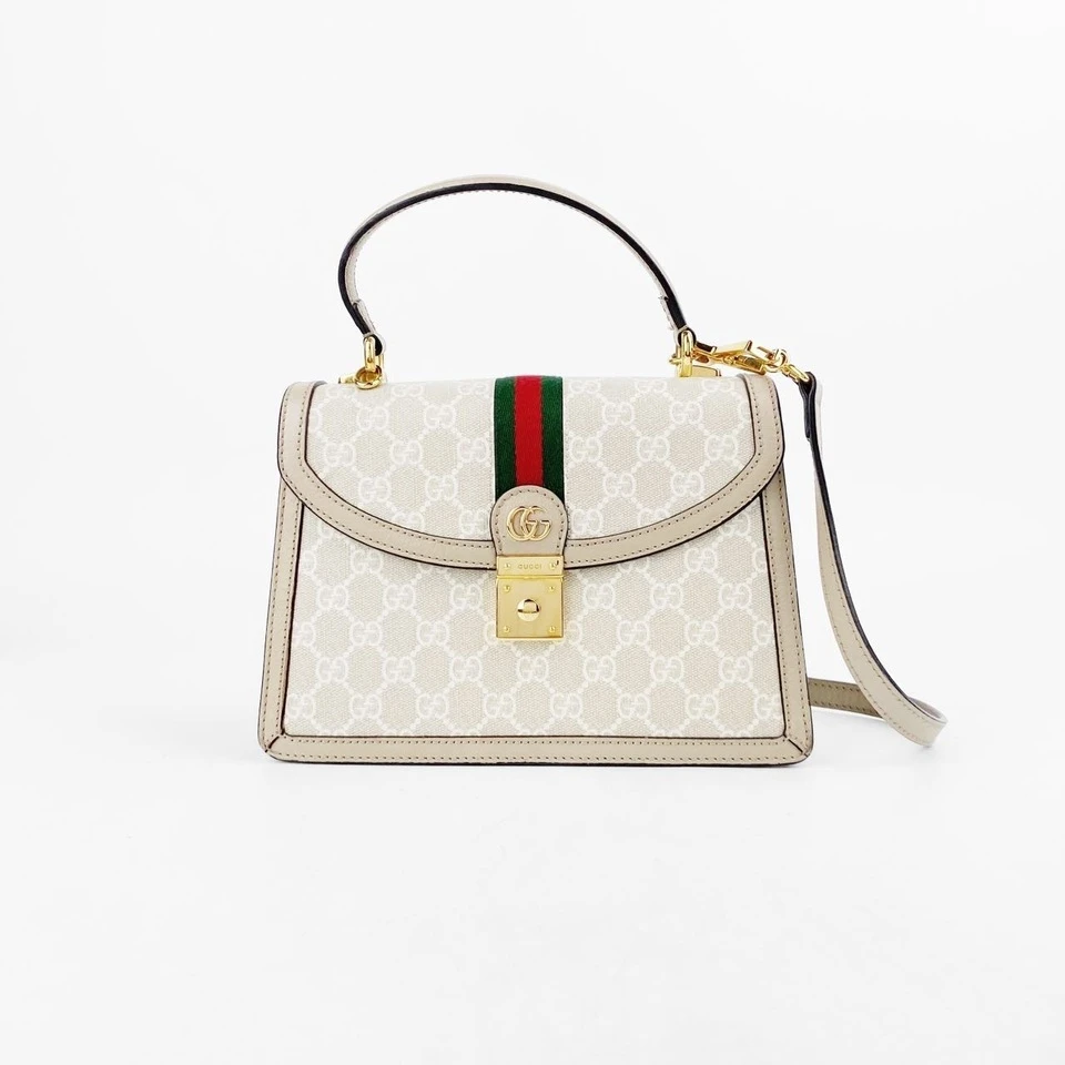 99新 GUCCI/古驰 古驰ophidia燕麦手提邮差24年带票