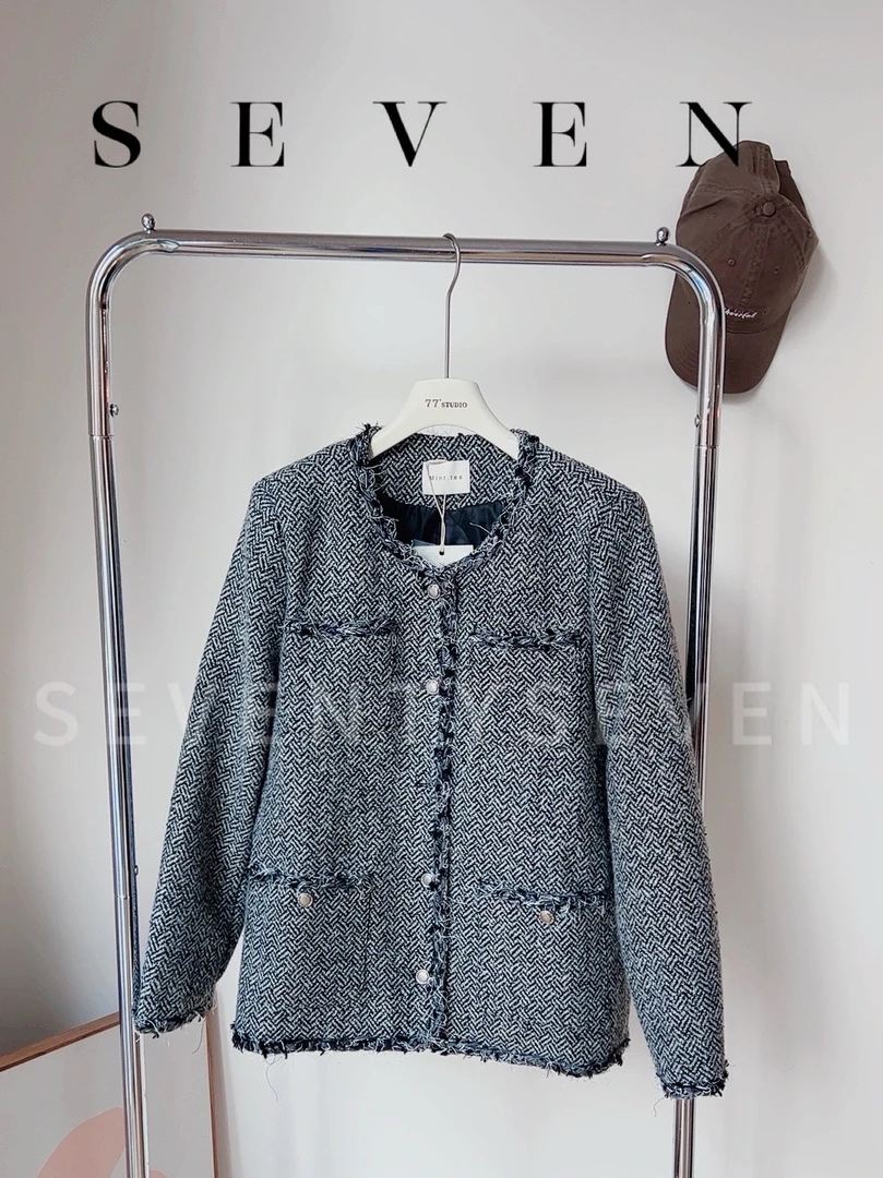 #C574 新款时尚设计师款小香风外套