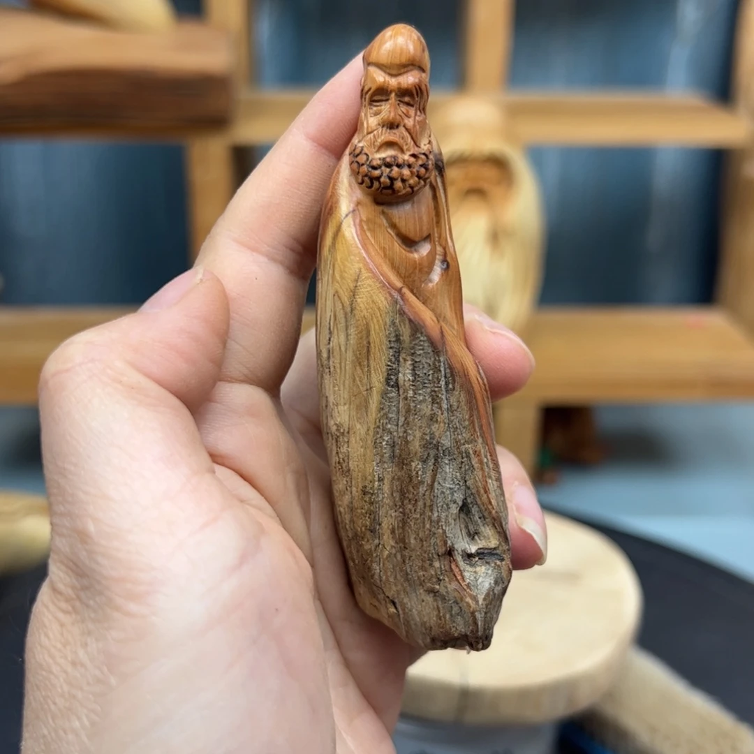 木崖柏木摆件手把件