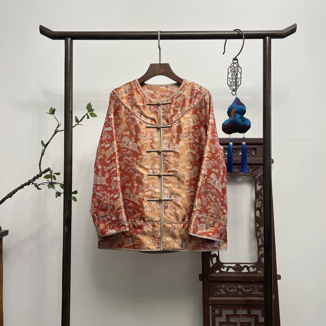 【马到成功】宋锦新中式桑蚕丝上衣外套W50205