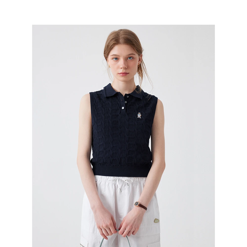 Teenie Weenie小熊无袖针织女夏季新款TTKN252408T