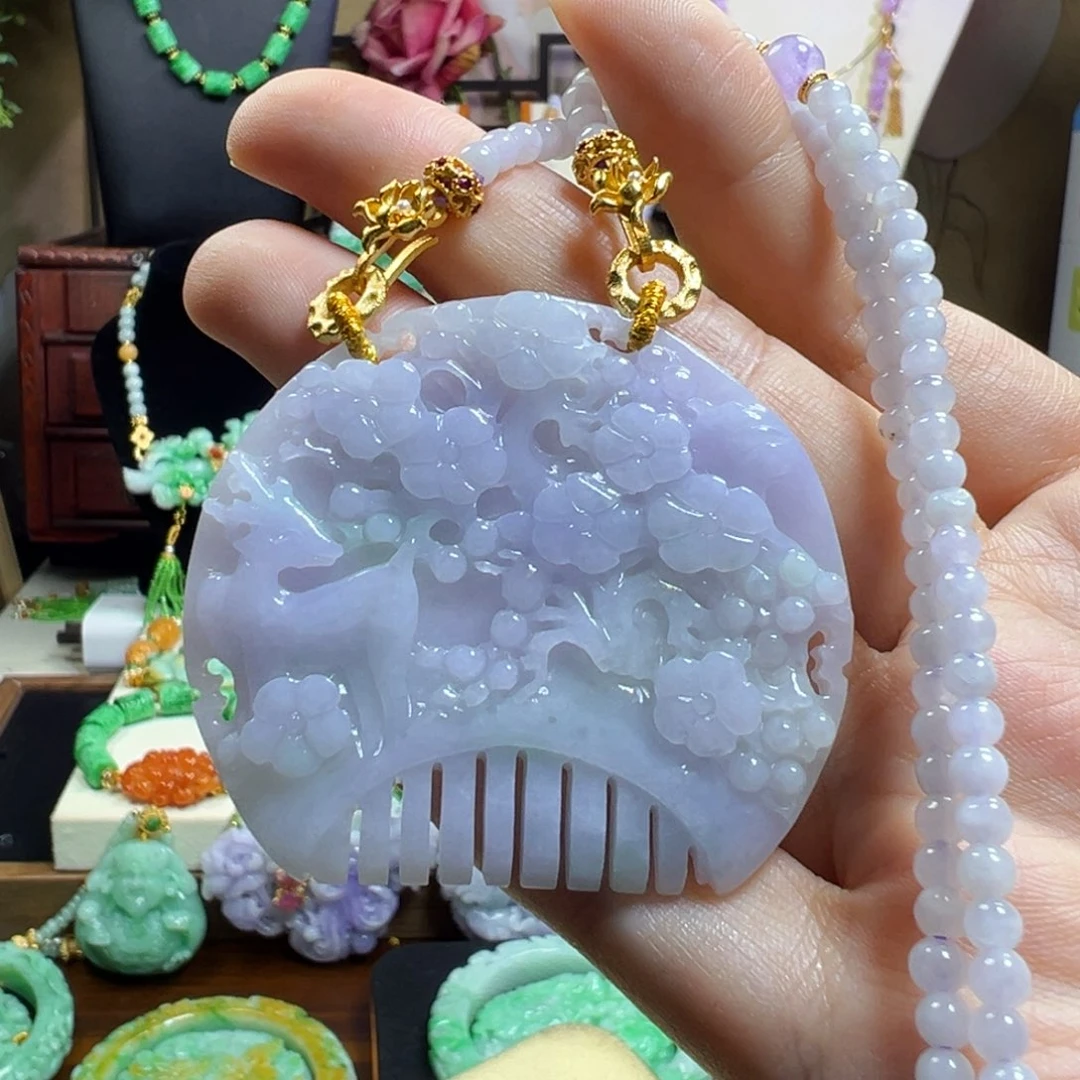 翡翠未镶嵌毛衣链