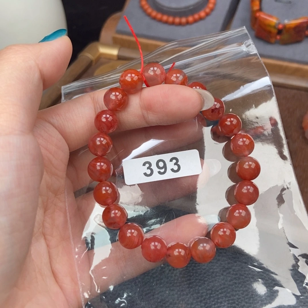 南红玛瑙未镶嵌手链卡9.4