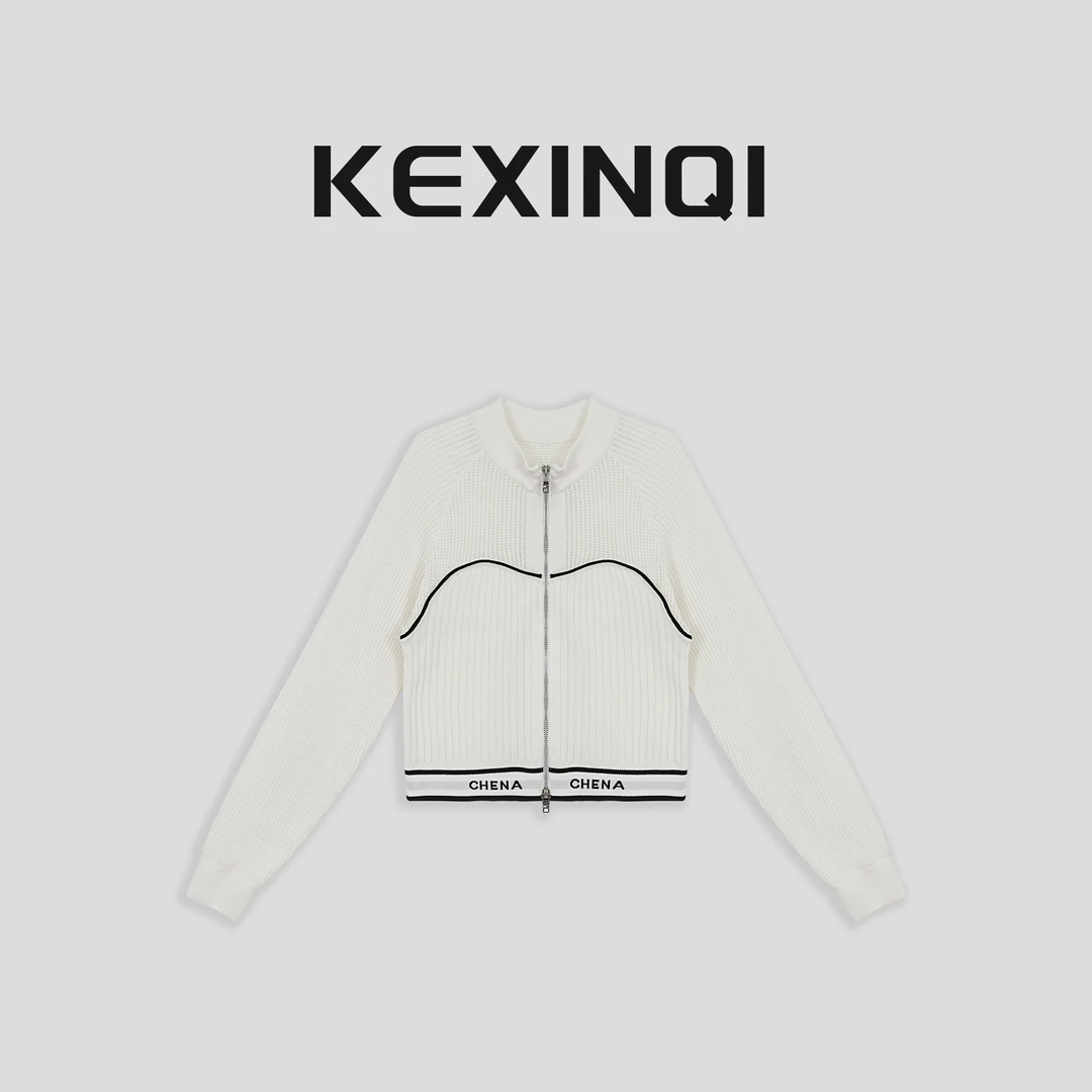 KEXIN 针织镂空外套 2025早春百搭休闲防晒上衣-2503FSZKX21728