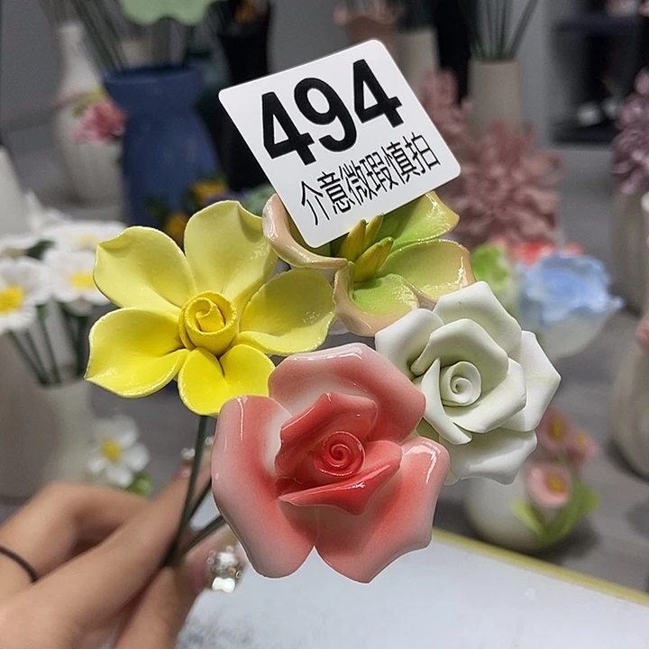 陶瓷纯手工捏花设计