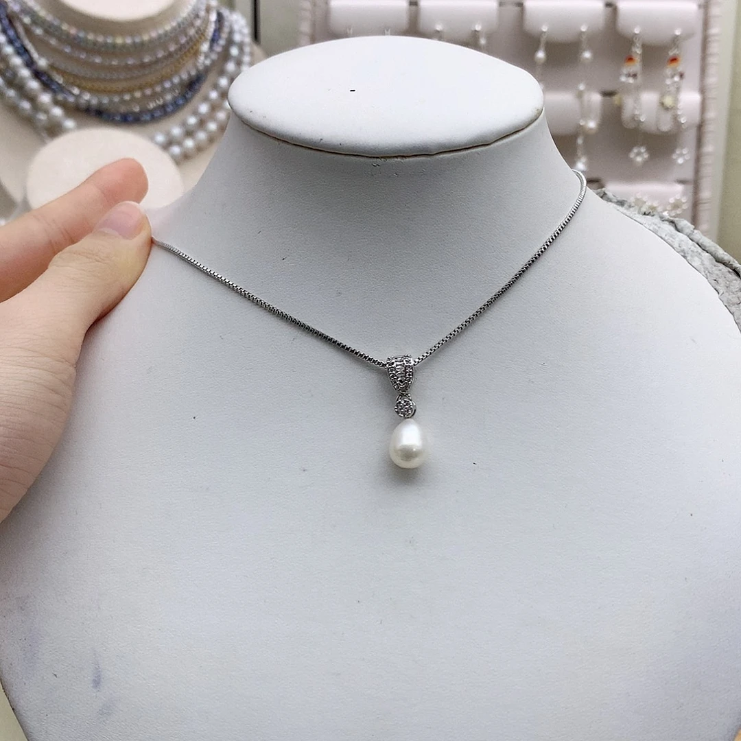 耳饰淡水珍珠银S925镶嵌