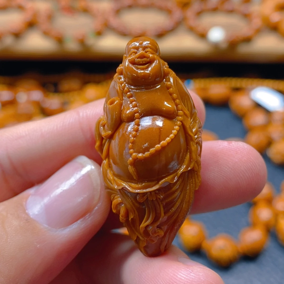 手串/手链橄榄核许忠英2,3×4.4布袋欢喜弥勒