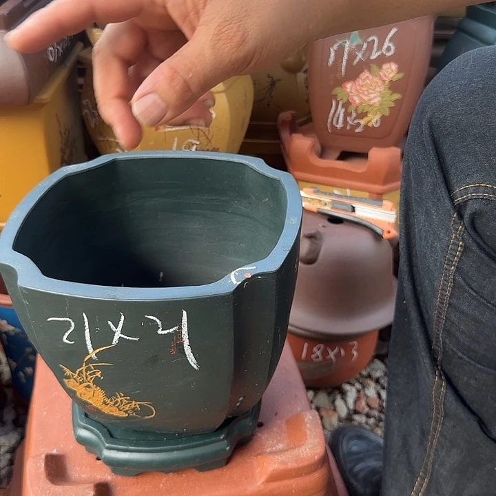 紫砂花盆紫砂花盆瑕疵