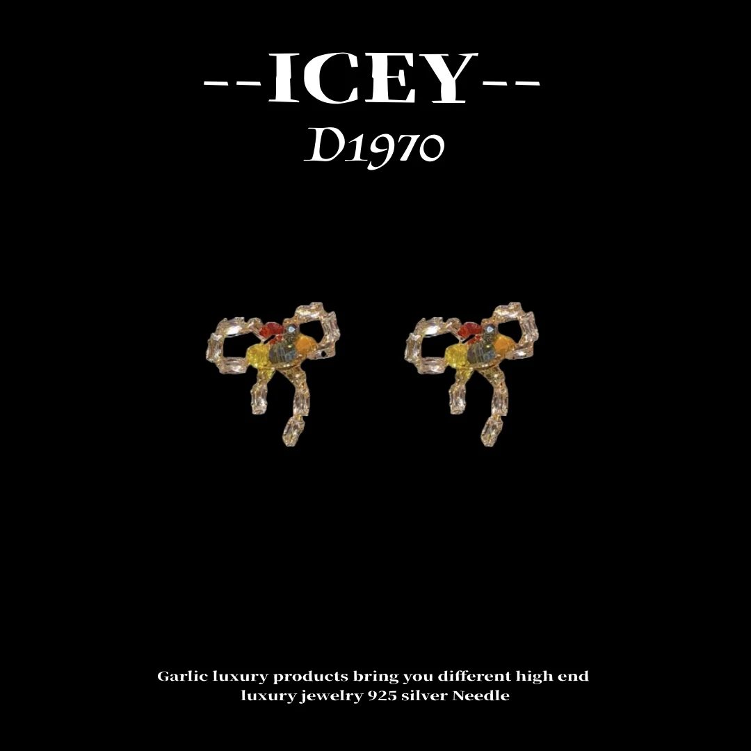 合金耳饰   镀18K金 ICEY设计简约手工耳饰--A1970
