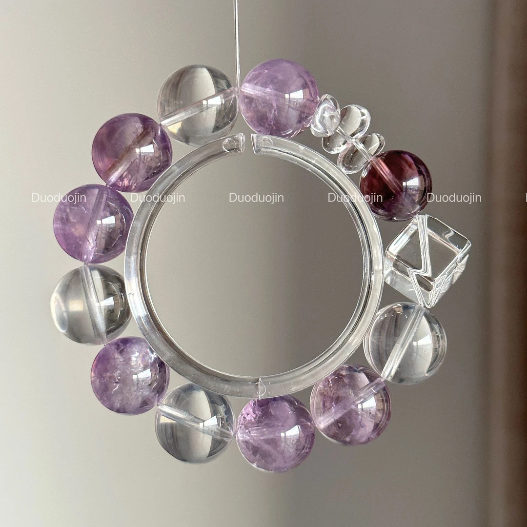 【丁香结】天然水晶紫阿赛手串多样性发一默认微瑕介意慎拍