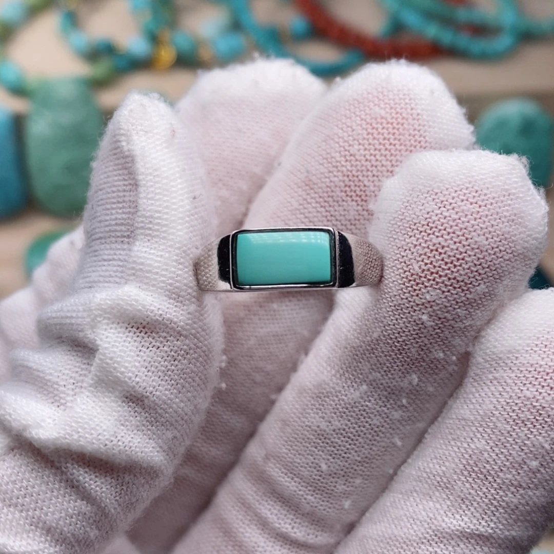 绿松石挂件银S925镶嵌