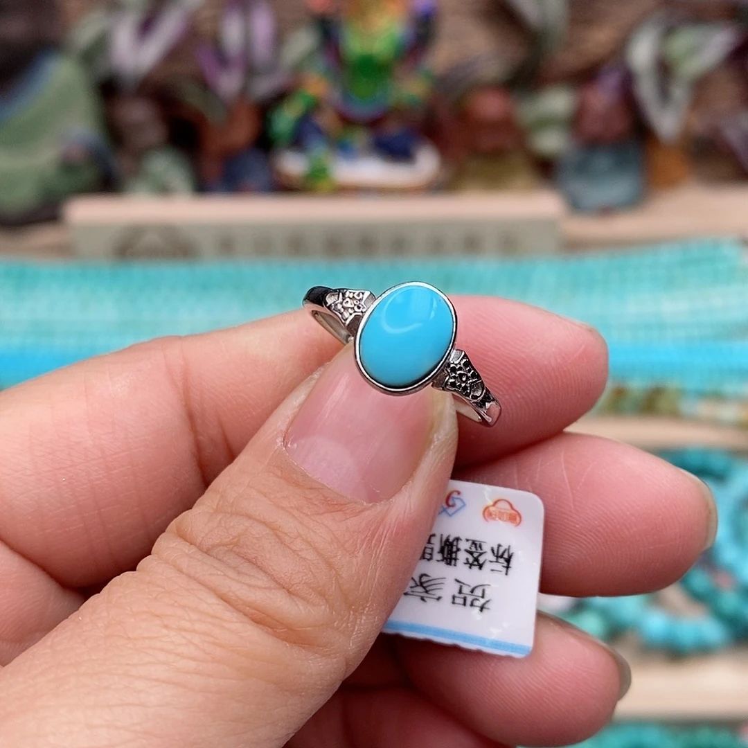 绿松石珠宝奇石银S925镶嵌