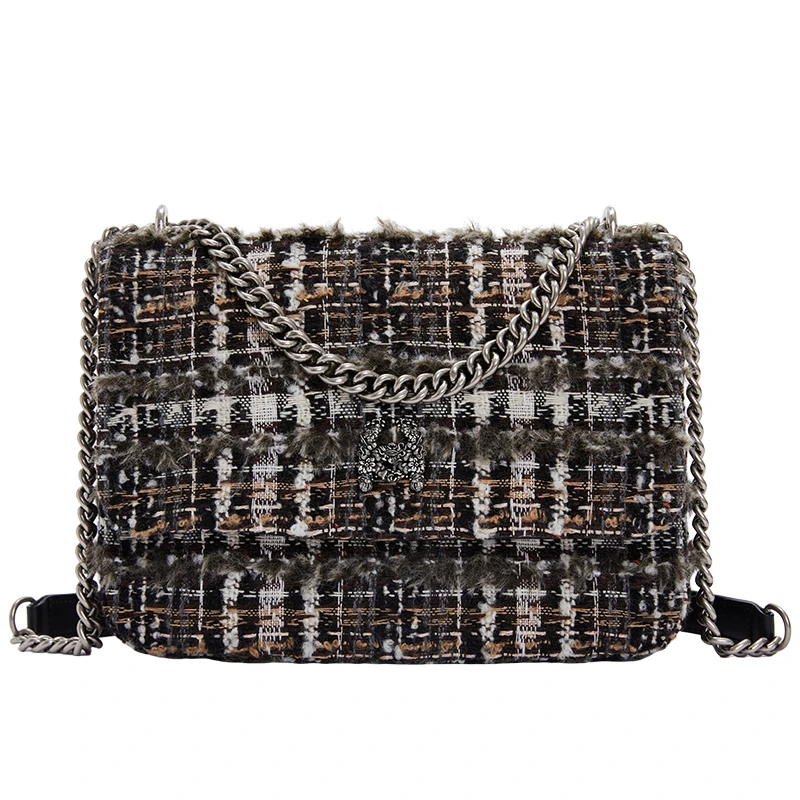 【CHICO专属】粗花呢大方盒，咖色C3AE10322094