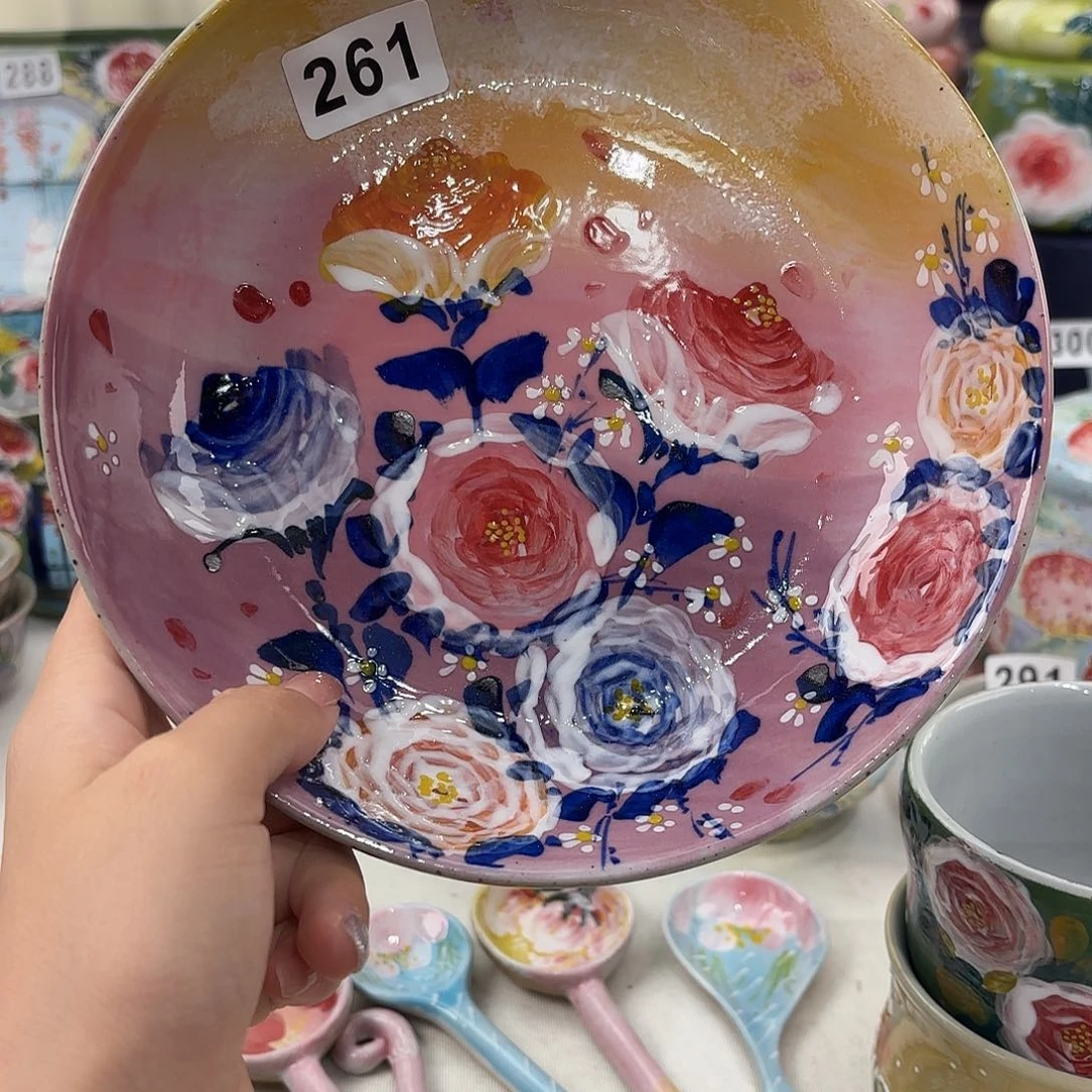 景德镇手绘高温釉下彩陶瓷茶具