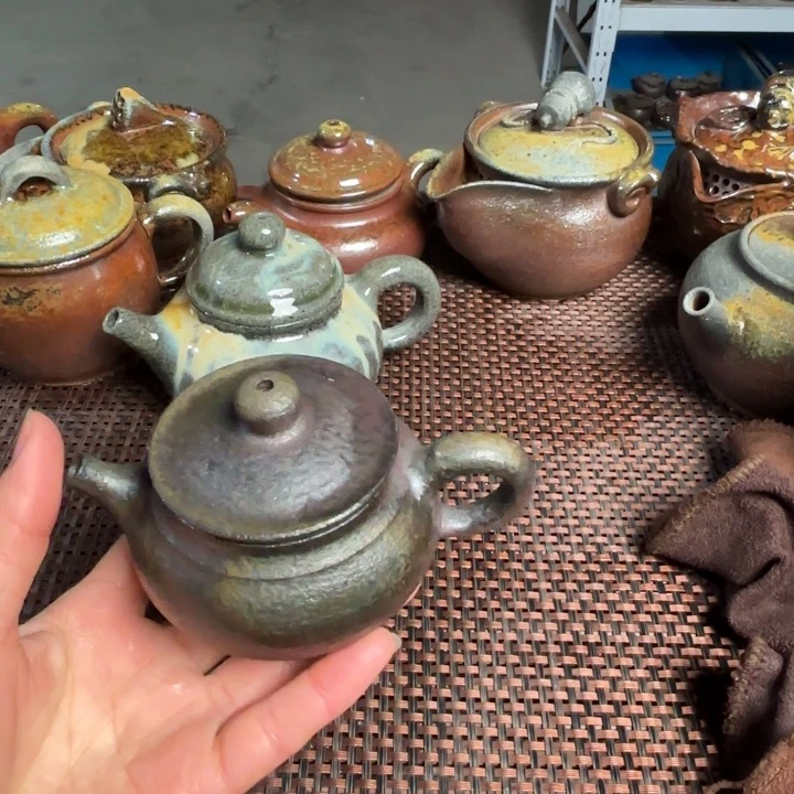 紫砂茶杯养彩手持