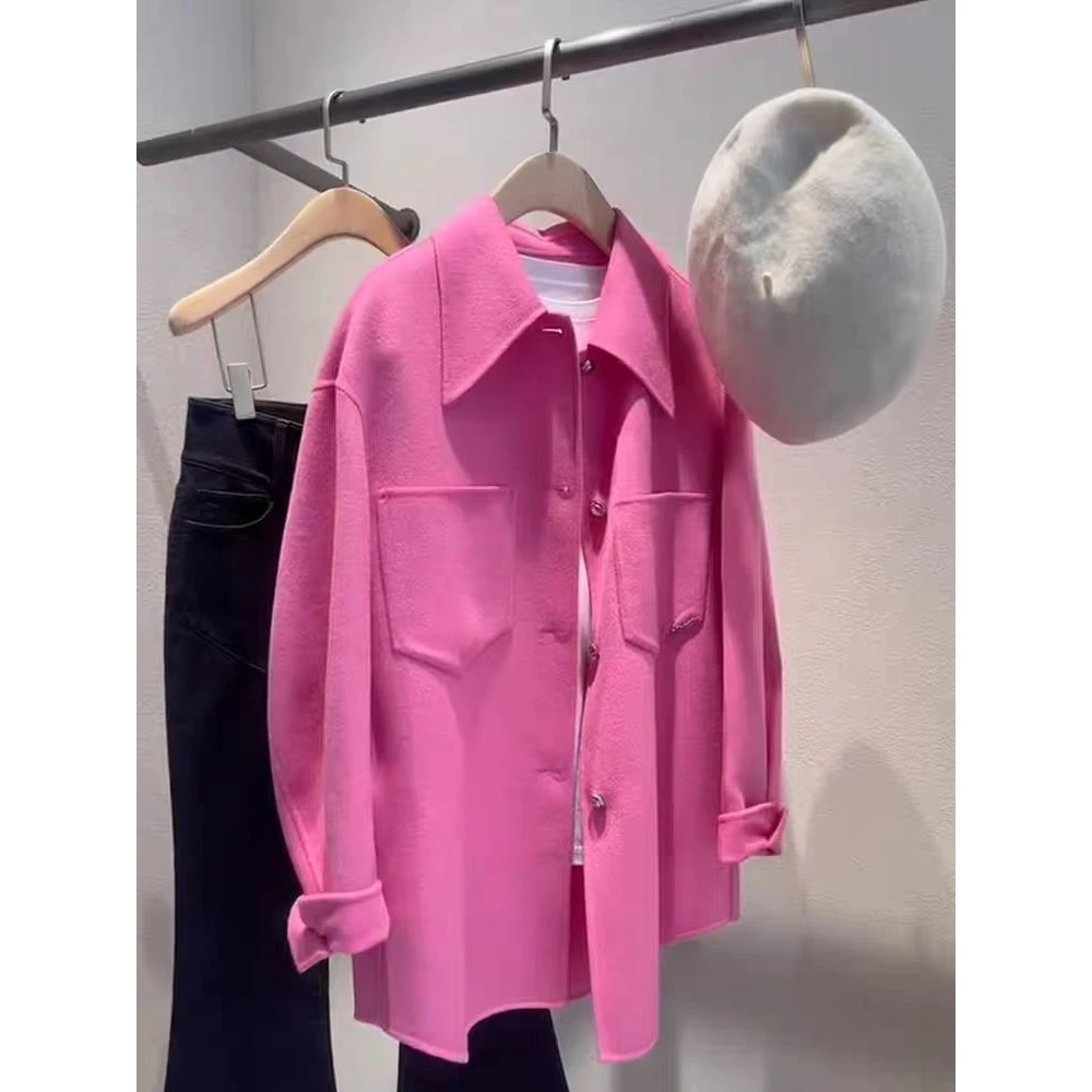 美貌色系！太好看了！翻领外套女秋季新款简约休闲百搭宽松气质上衣