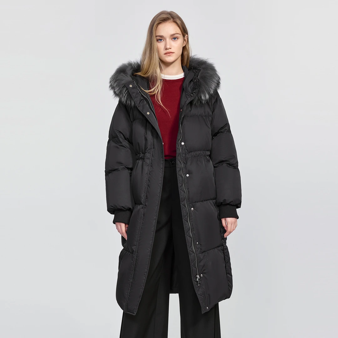 【商场同款】贝茜妮90鸭绒大毛领羽绒服女2025年冬新款保暖外套