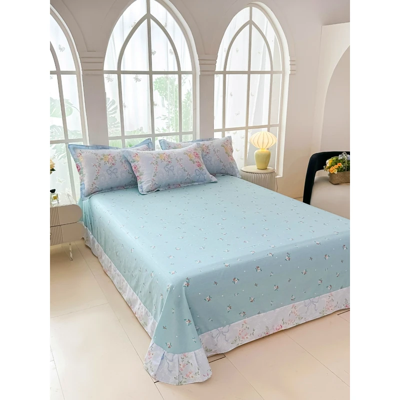 【单床裙】斜纹100%全棉单床单床裙 小清新亲肤学生宿舍