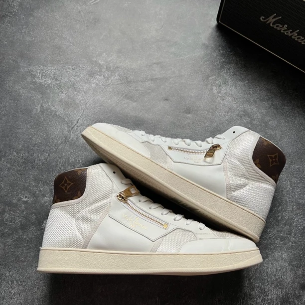 99新 LouisVuitton/路易威登 42码 老花拉链高帮鞋