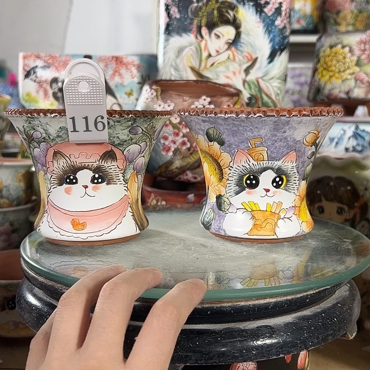 满38包邮 景德镇幸运花盆