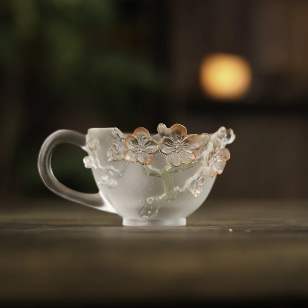 纳兰二月梅花琉璃咖啡杯（琉璃S0513）
