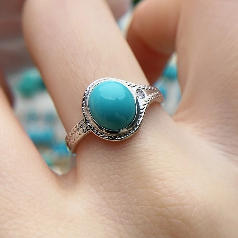 【闪购商品】绿松石原矿绿松石银S925镶嵌