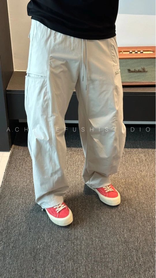 CHUJIE美式休闲工装结构设计速干宽松直筒休闲裤