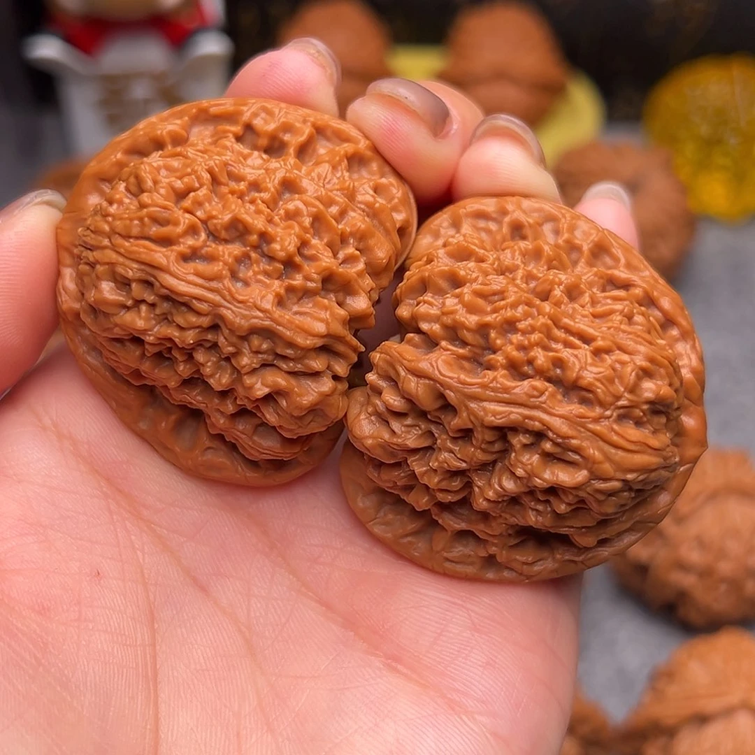 把件文玩核桃毕业精品精配南疆石45尺寸