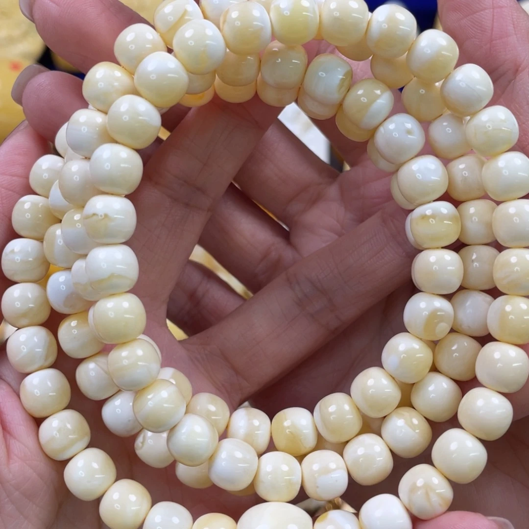 裸石蜜蜡未镶嵌琥珀蜜蜡同料108卡8.5mm