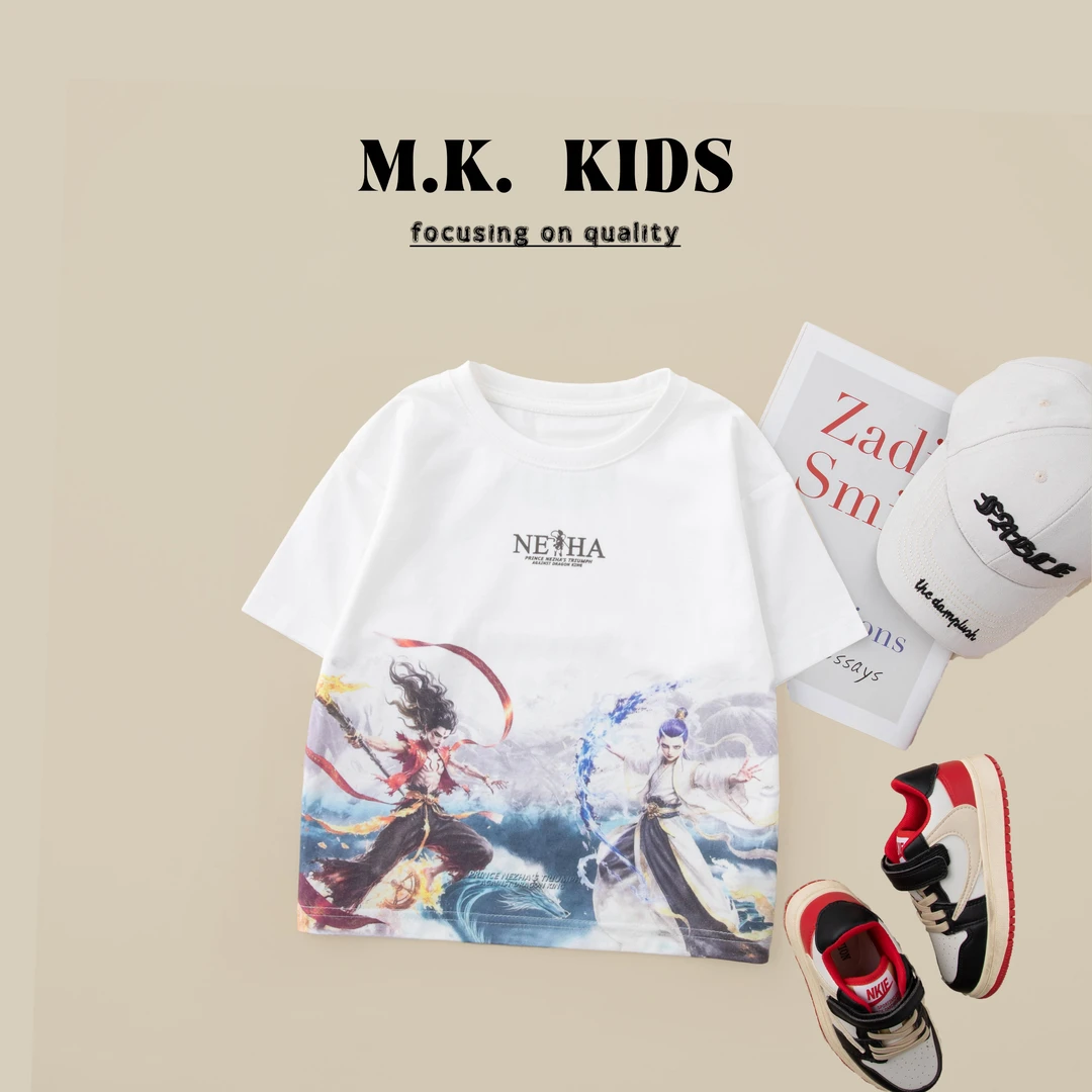 现货索罗娜儿童夏款短袖T恤2025新款男童卡通上衣BX5123华子童装