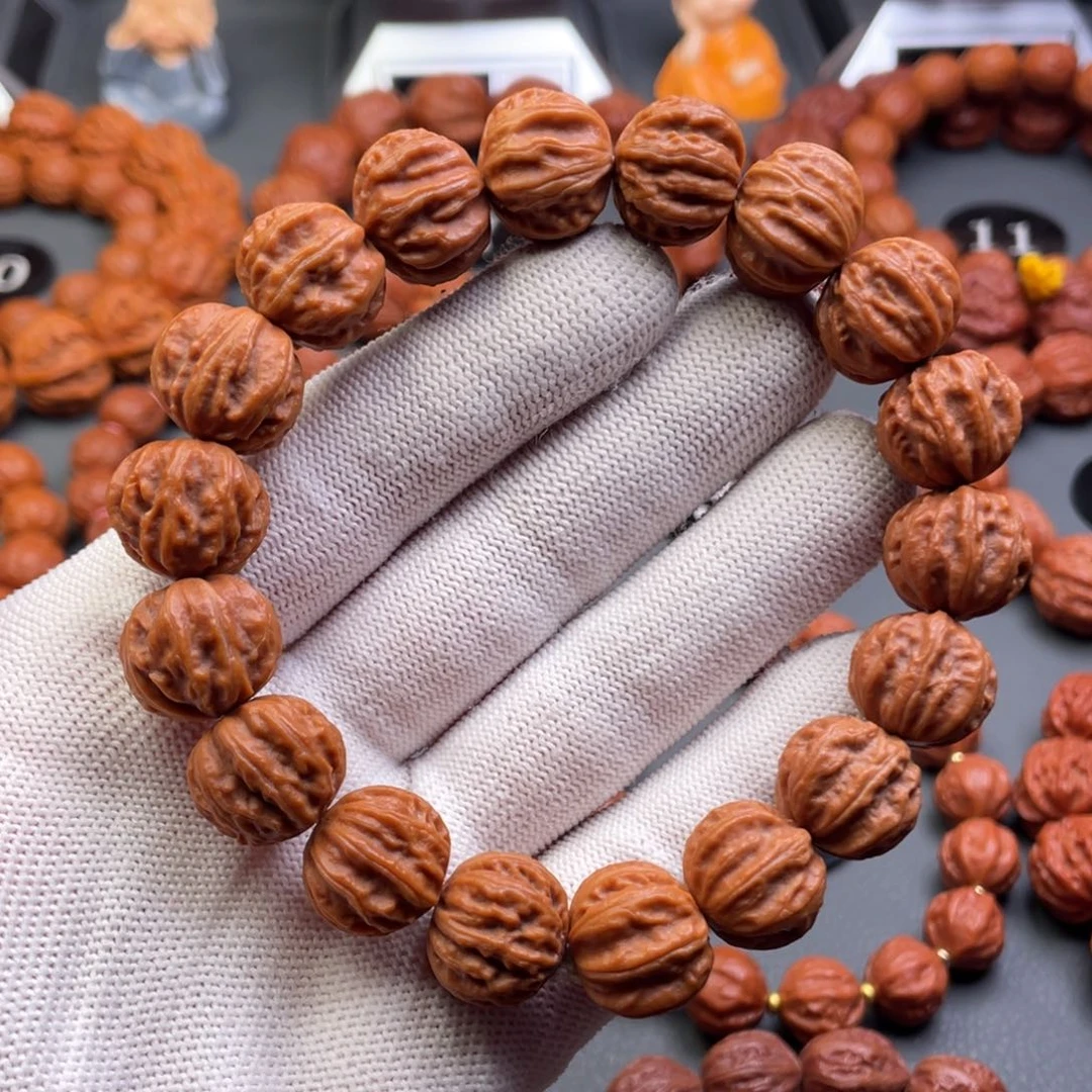 手串文玩核桃野生核桃京八棱秋子手串