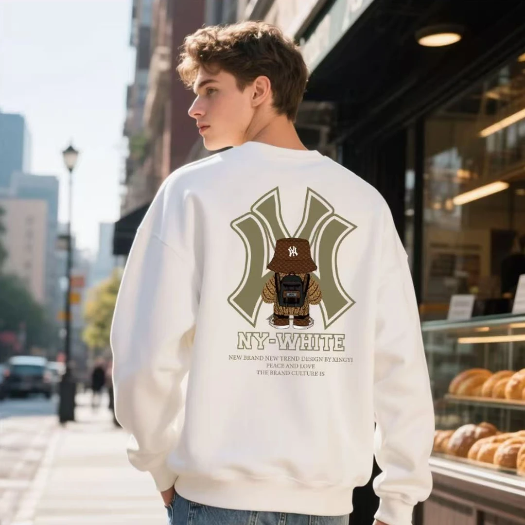 高级感春秋季男装男生衣服痞帅爆款百搭宽松长袖潮牌重磅男士卫衣