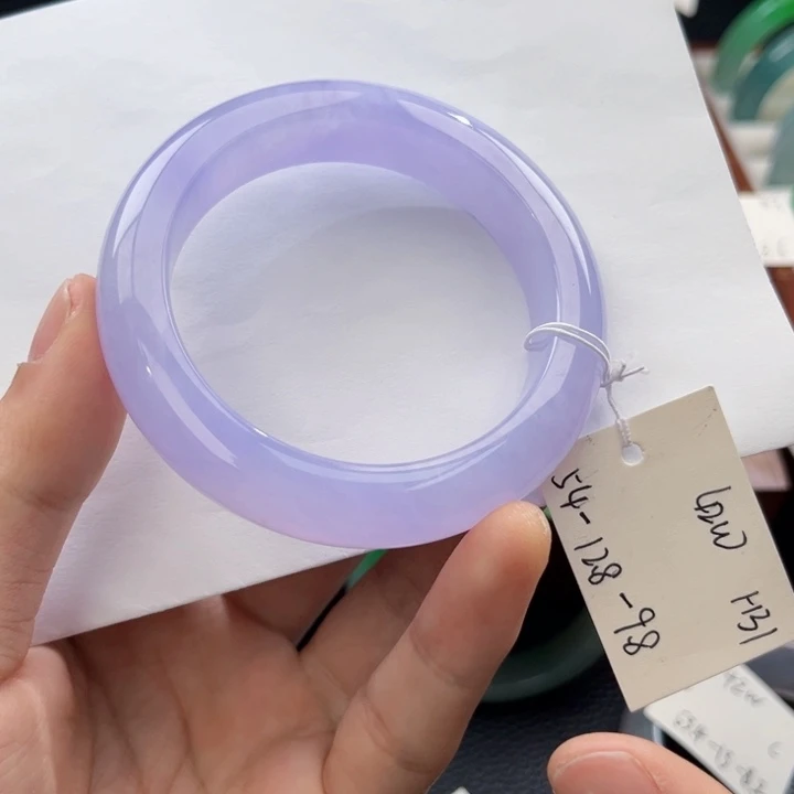 翡翠未镶嵌手镯满紫翡翠手镯