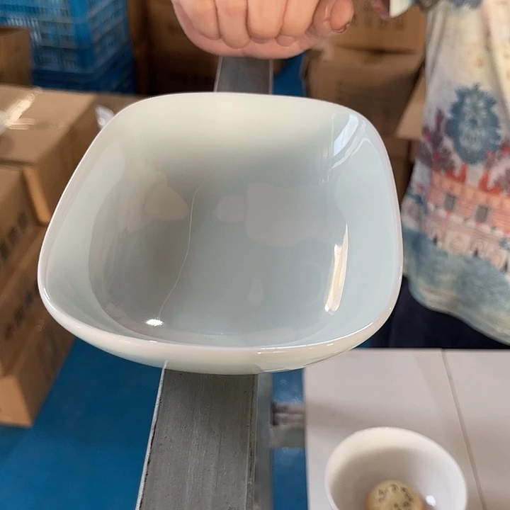 瓷片玉泥青瓷7.5英寸长方盘两个，包邮