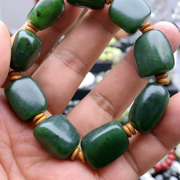 【闪购商品】手链未镶嵌和田玉碧玉随行