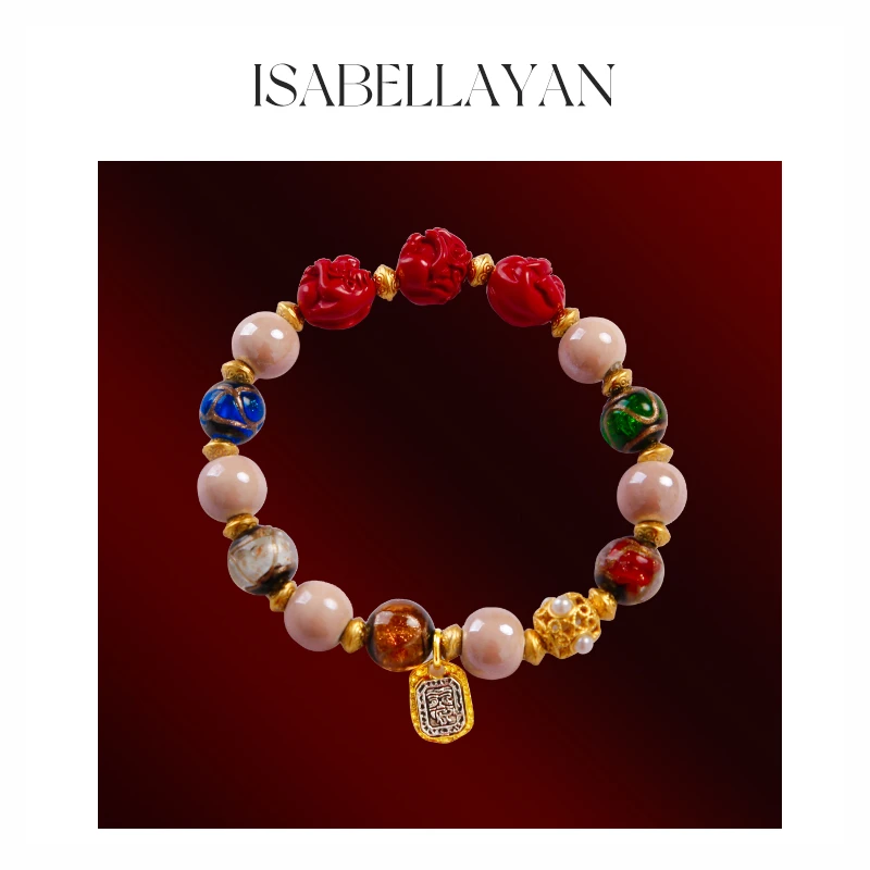 非金属玻璃手链 【Isabella】马卡龙灰粉瓷手串O30374IS51