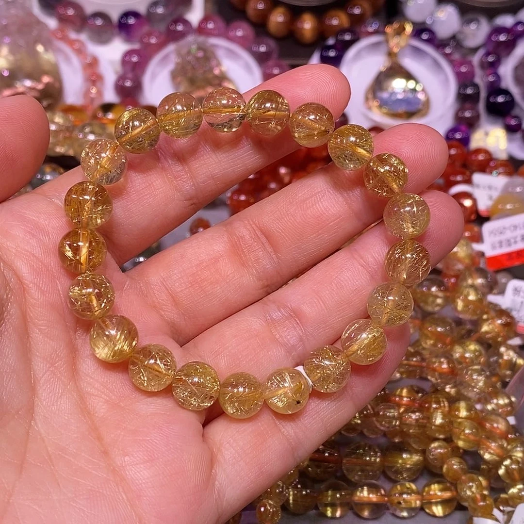 未镶嵌手链水晶金发晶9