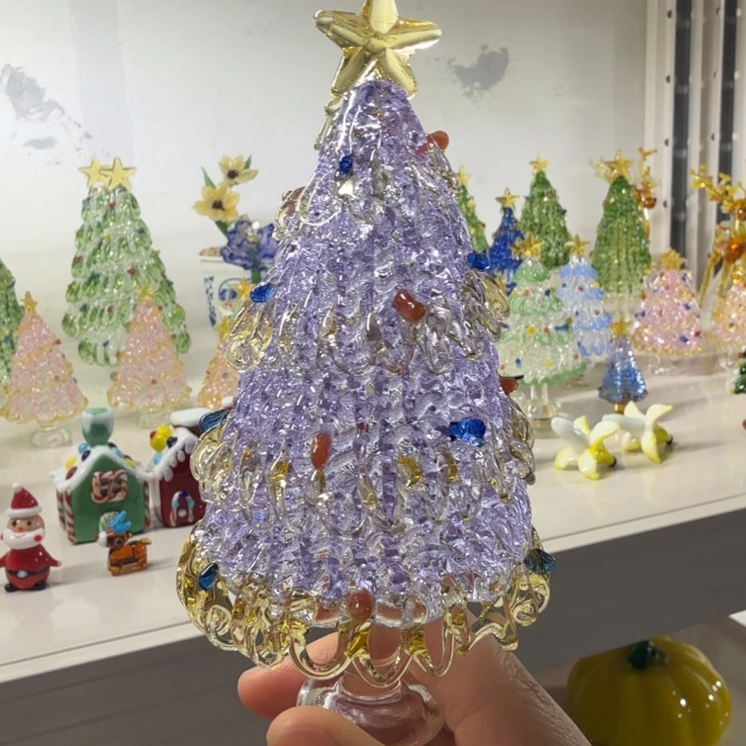 琉璃手工艺品紫金的大号圣诞树