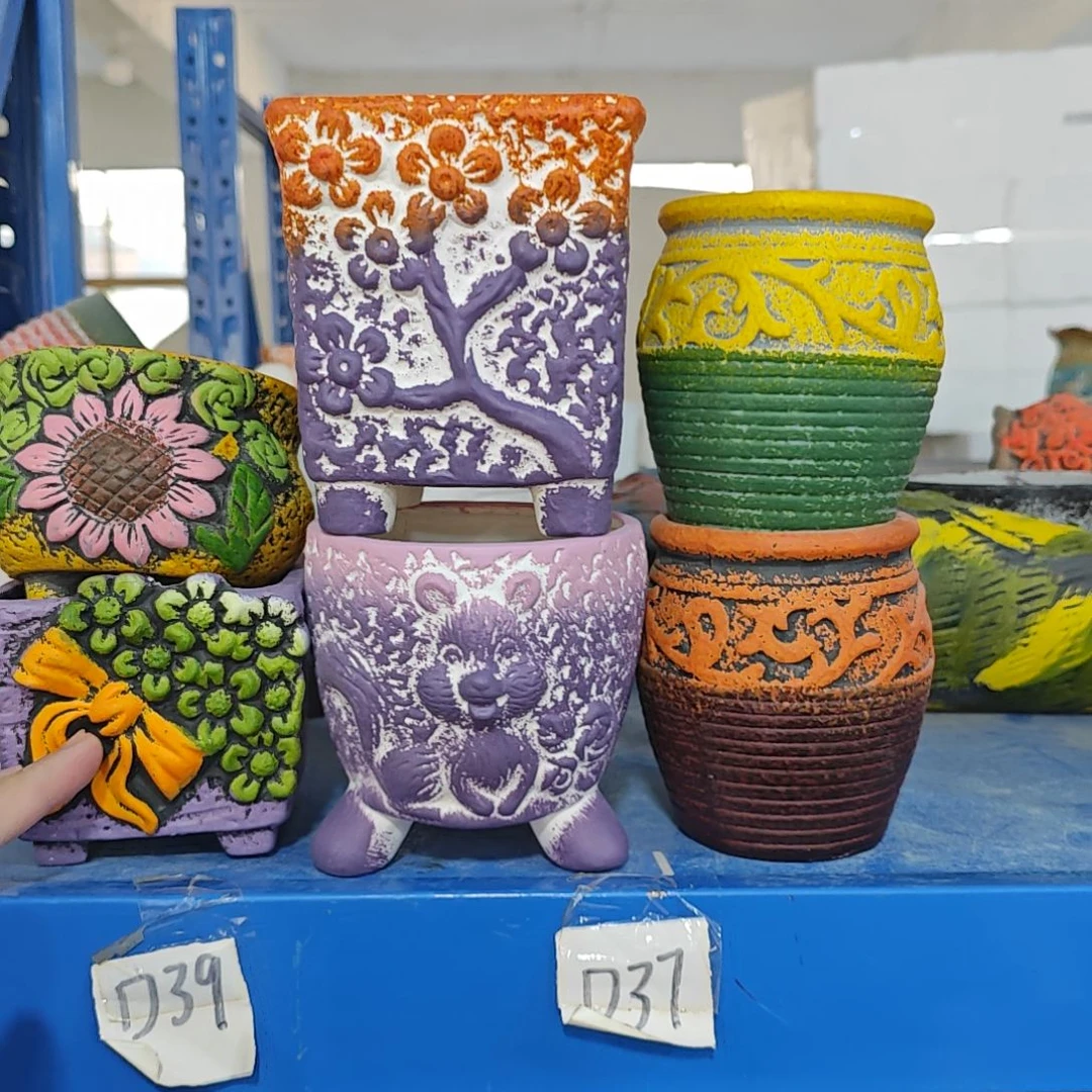 红陶吸水透气的白陶花盆凑满12发货