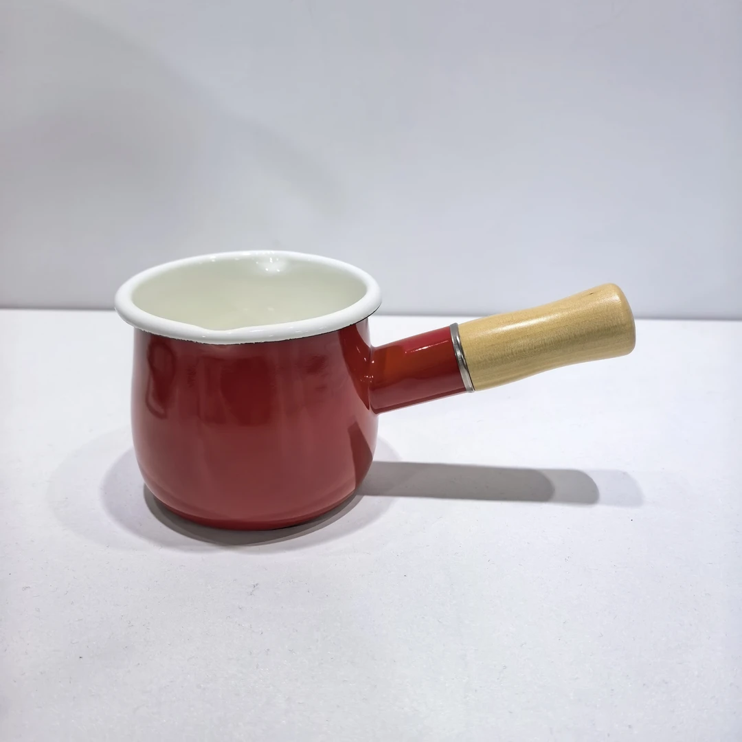 搪瓷奶锅单柄奶锅陶瓷奶锅宝宝辅食奶杯