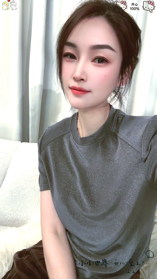 23560夏季新款短款短款银线设计感短袖T恤