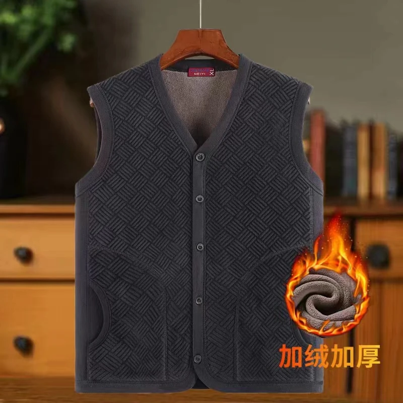 男士马甲加绒加厚