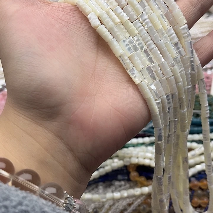 玛瑙/玉髓未镶嵌珠宝半成品一条5/9mm左右白蝶贝竹节