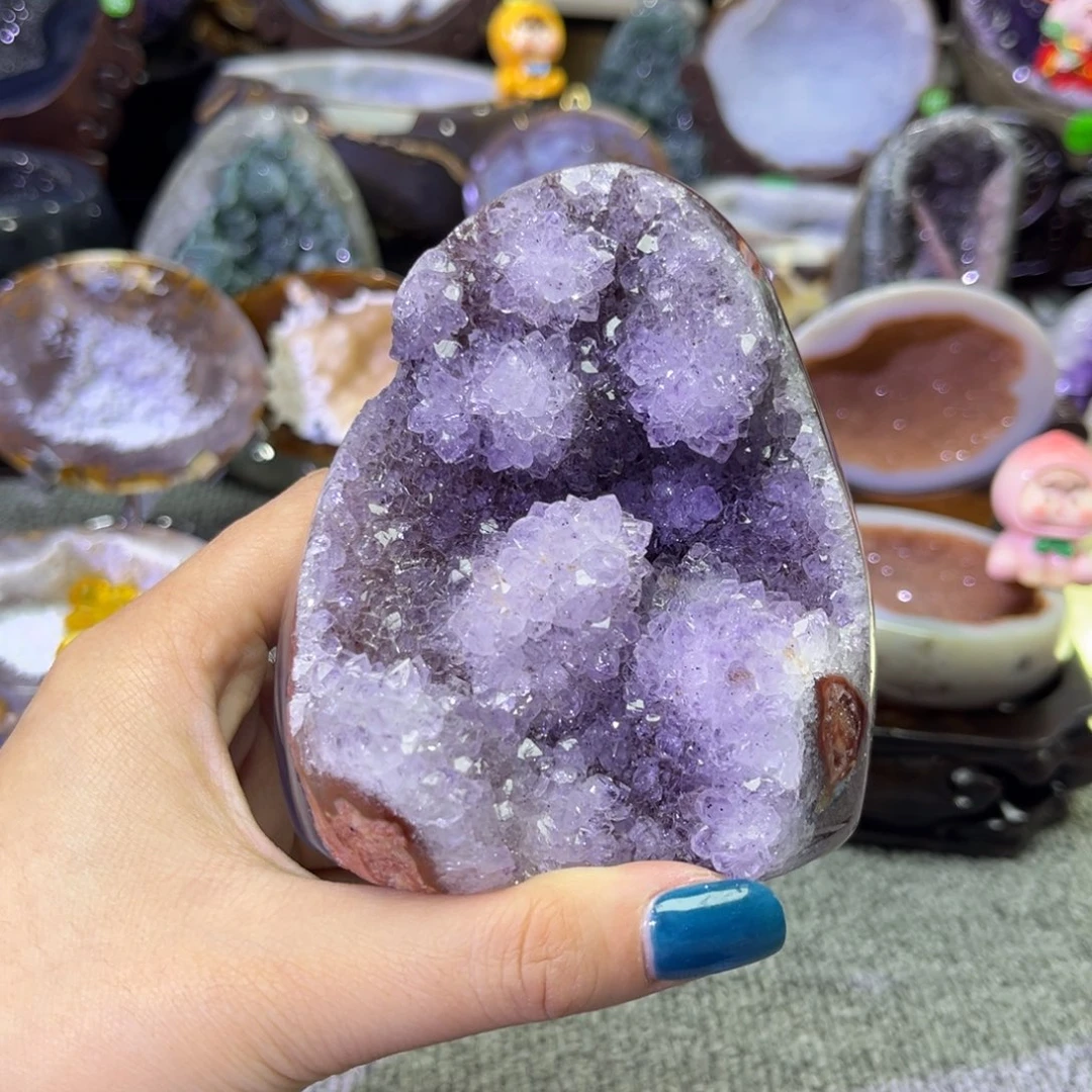 未镶嵌紫晶摆件水晶