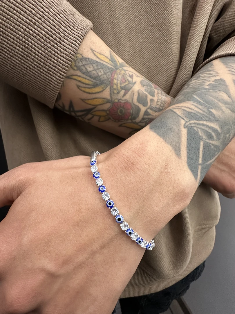 合金合成锆石手链 【恶魔之眼】气质时尚轻奢百搭镶嵌情侣个性配饰