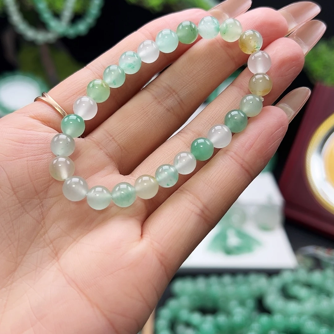 石英质玉（非洲翠）未镶嵌手链