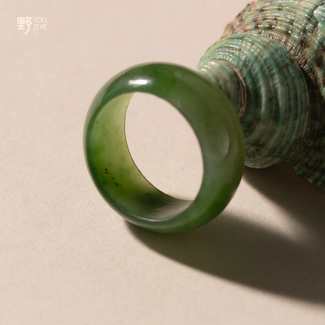 【俄料碧玉轮胎戒指】乌兰乌德碧玉 戒指 多样性发货