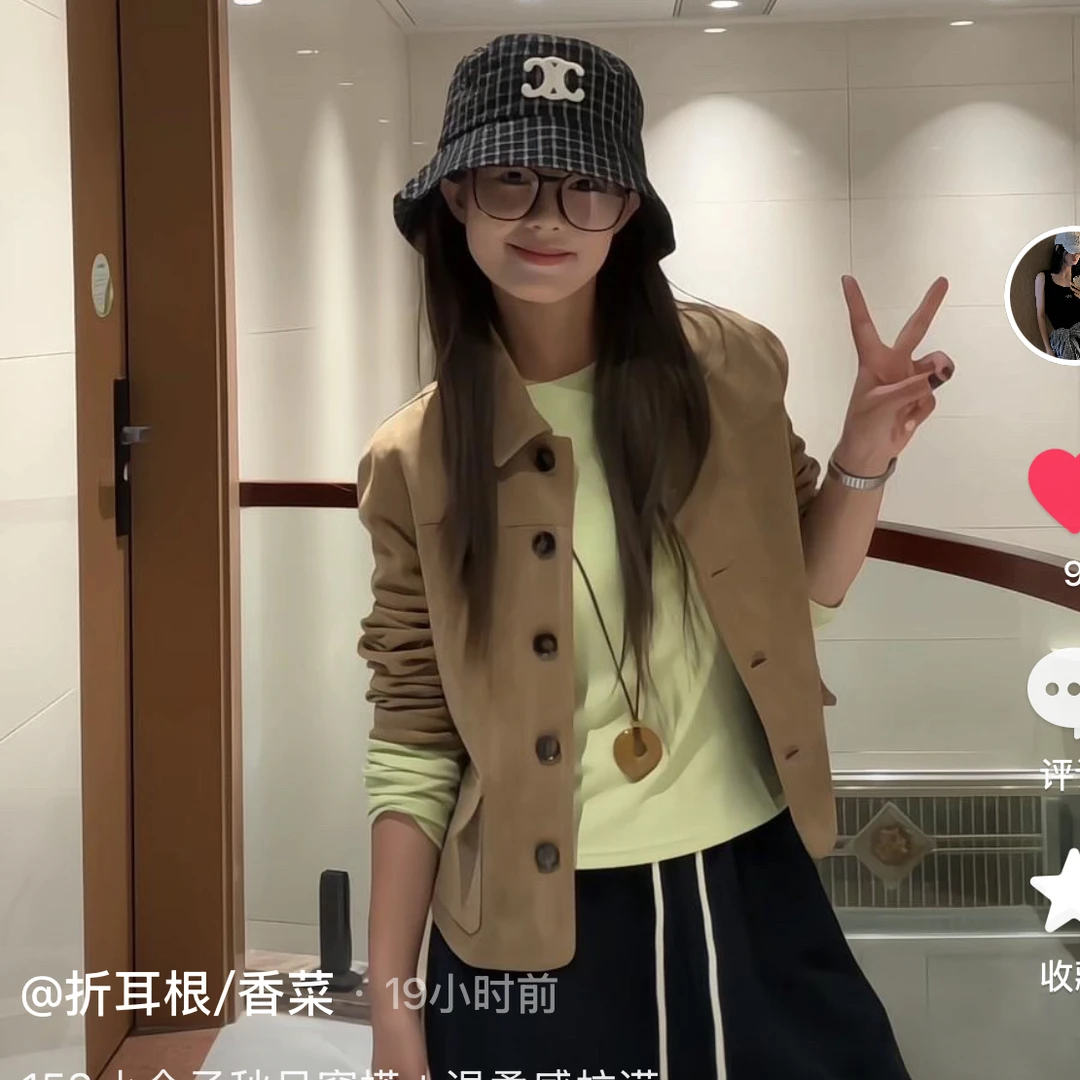 女装短外套翻领女士复古宽松棉外套韩版女长袖休闲